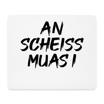 An scheiß muas i - Mousepad (Querformat) - Weiß - Vorne