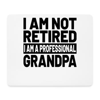 Retirement Retiree Grandpa : Professional Grandpa - Mousepad (Querformat) - Weiß - Vorne