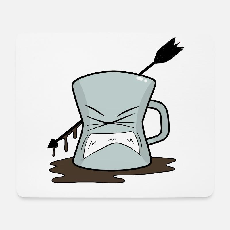 funny, archery, coffee, archer, bow - Mouse Pad (horizontal) - white
