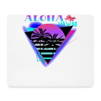 AlohaRetro Paradise Hawaii Sunset - Mousepad (Querformat) - Weiß - Vorne