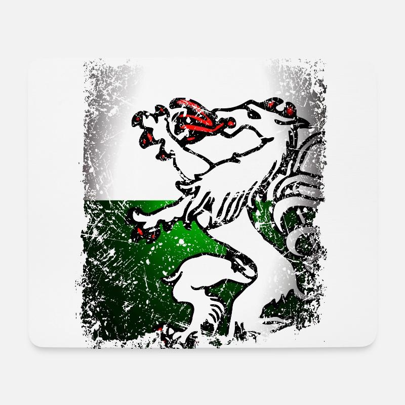 Steiermark Fahne Flagge Wappen Retro Panther - Mousepad (Querformat) - Weiß