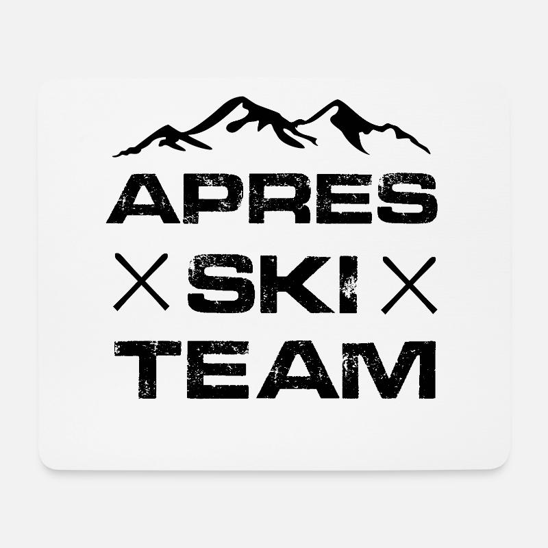 apres ski team - Mousepad (Querformat) - Weiß