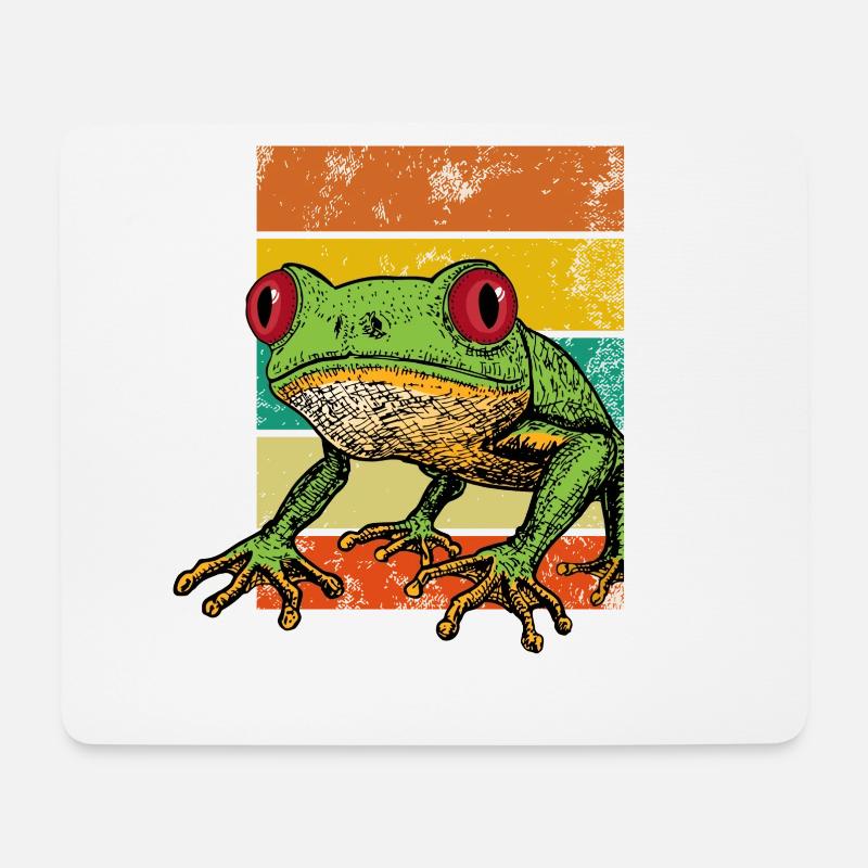frog, frog frog owner, loves frogs, - Mouse Pad (horizontal) - white