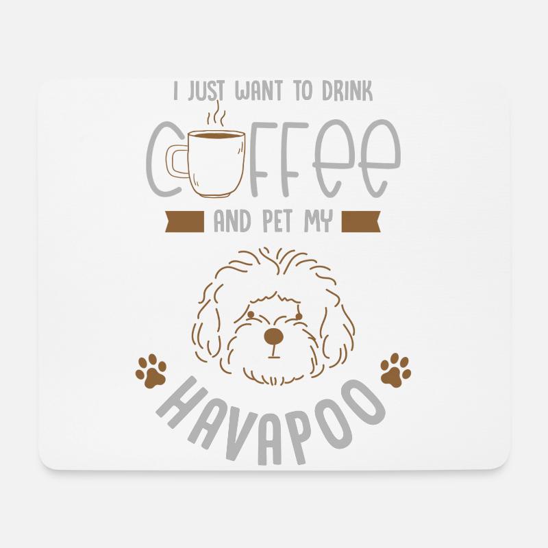 havapoo, havapoo Havanese, poodle, - Mouse Pad (horizontal) - white