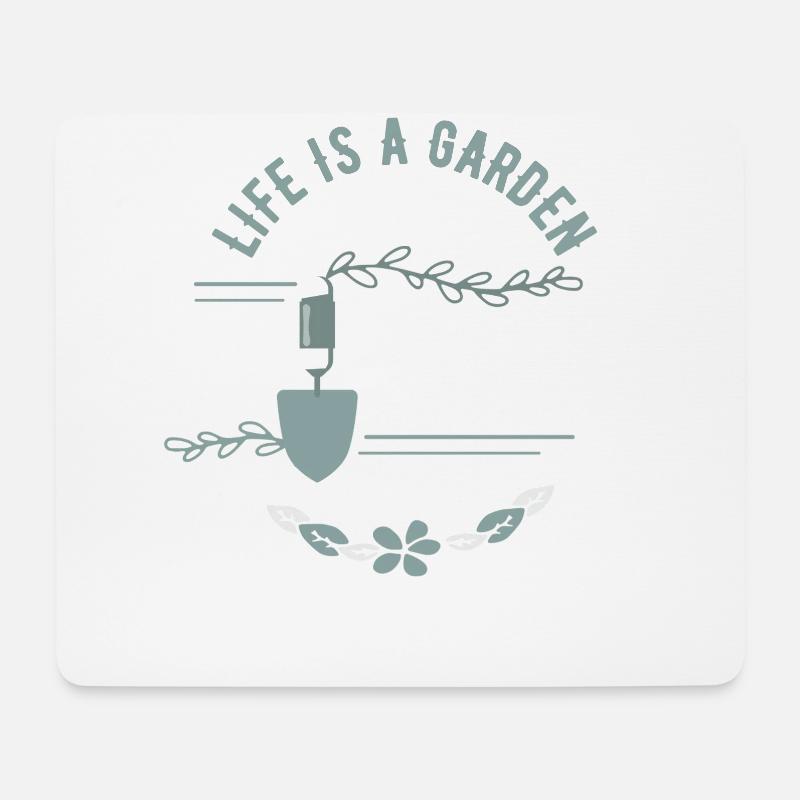 Bio Gartenarbeit, Bio Gartenarbeit Landwirtschaft, - Mousepad (Querformat) - Weiß