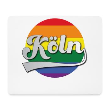 Köln Regenbogen Tshirt Geschenk - Mouse Pad (horizontal) - white - Front