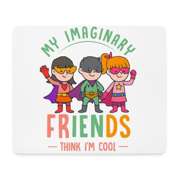 imaginary friend, imaginary friend - Mouse Pad (horizontal) - white - Front