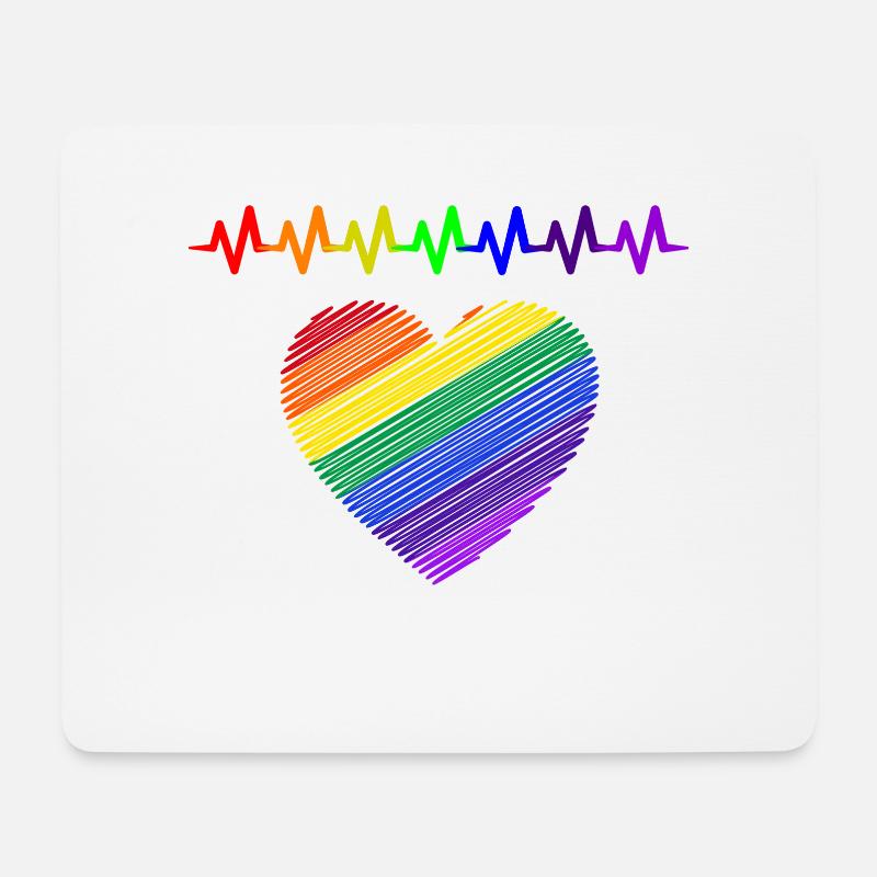 Regenbogen, Regenbogen, Regenbogen, Regenbogen, Regenbogen - Mousepad (Querformat) - Weiß