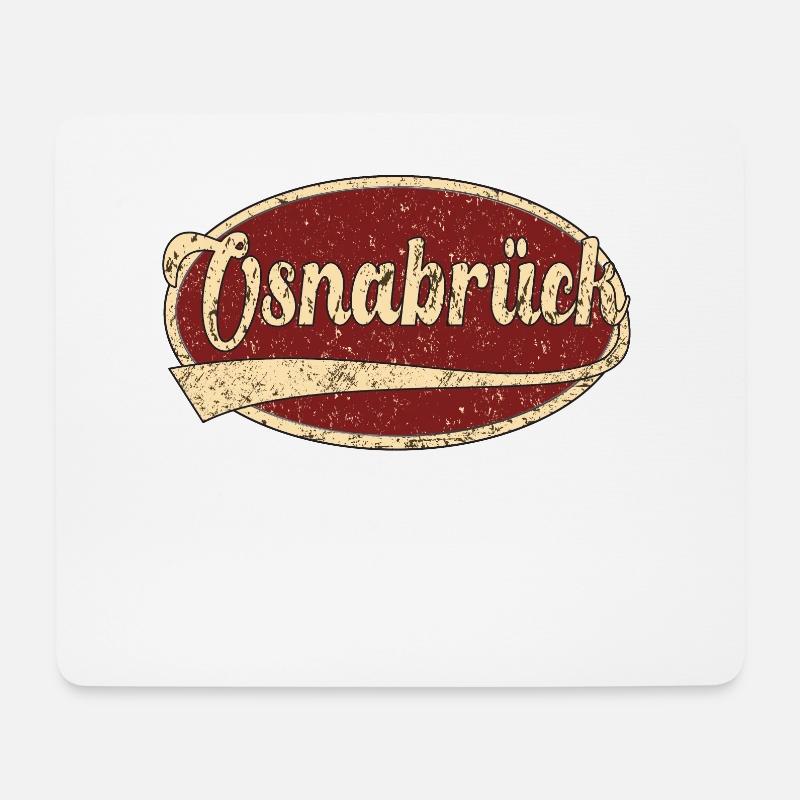 Osnabrück Retro Tshirt Geschenk - Mousepad (Querformat) - Weiß