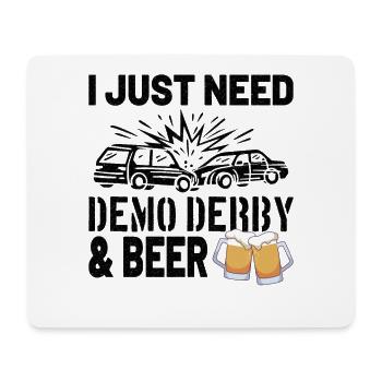 Démo Derby / Demolitian Derby : Derby et Beer - Tapis de souris (format paysage) - blanc - Devant