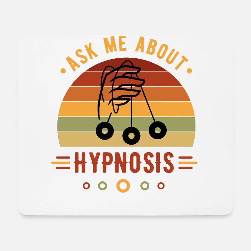 Hypnotiseur, Hypnotiseur optisch, Spirale, - Mousepad (Querformat) - Weiß