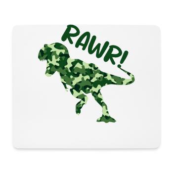Kinder Camo T-Rex Rawr! Tarnen Dinosaurier Geschenk - Mousepad (Querformat) - Weiß - Vorne