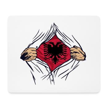 Superheld Albaner - Mousepad (Querformat) - Weiß - Vorne