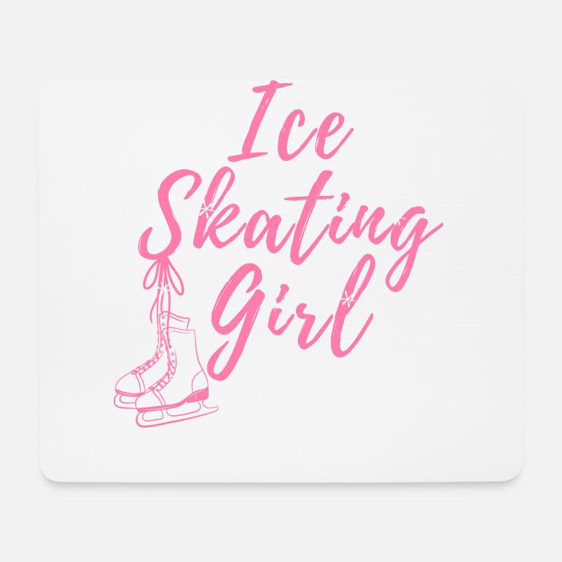 Schlittschuhlaufen, Schlittschuhlaufen - Mousepad (Querformat) - Weiß