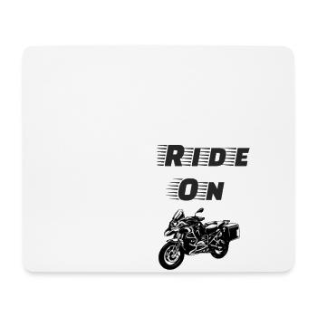 Keep Calm and Ride on - Mousepad (Querformat) - Weiß - Vorne