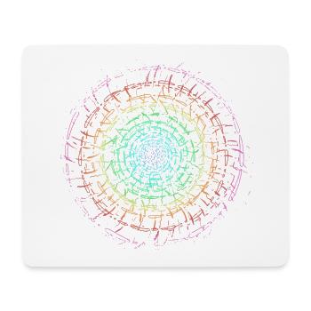 Selbst gestalten Regenbogen Kreisel Hintergrund - Mousepad (Querformat) - Weiß - Vorne