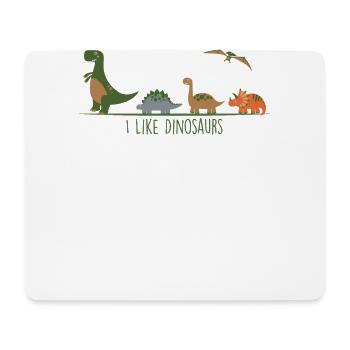 I like Dinos Dinosaur Trex Dino Sweet - Mouse Pad (horizontal) - white - Front