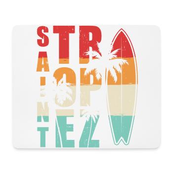 Saint Tropez Surfing Summer - Mouse Pad (horizontal) - white - Front