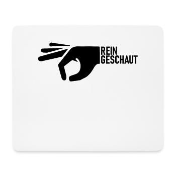 Fingerloch Spiel - Reingeschaut - Reingeguckt - Mousepad (Querformat) - Weiß - Vorne