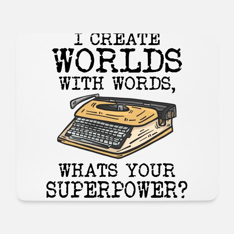 Autor Schreiben Schreiber Literatur Geschenkidee - Mousepad (Querformat) - Weiß