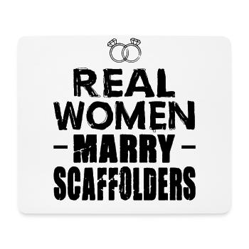 Scaffolder Gift Real Women marry Scaffolders - Mouse Pad (horizontal) - white - Front