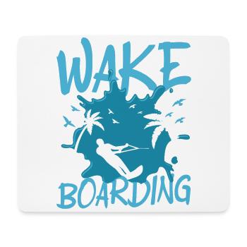 Wake Board Sports nautiques Wakeboard - Tapis de souris (format paysage) - blanc - Devant