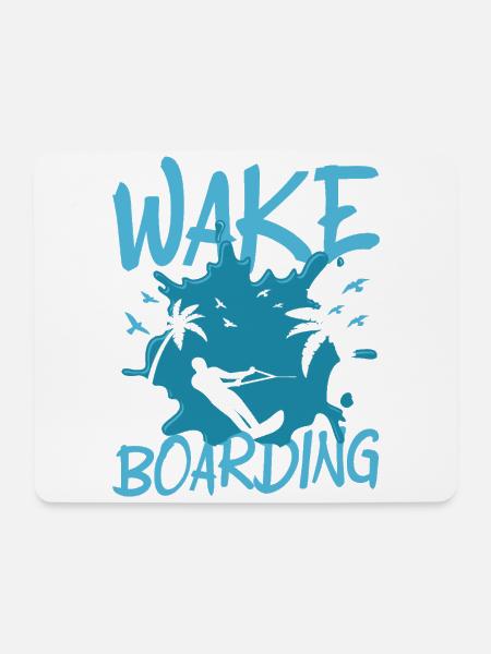 Wake Board Wassersport Wakeboarding - Mousepad (Querformat) - Weiß