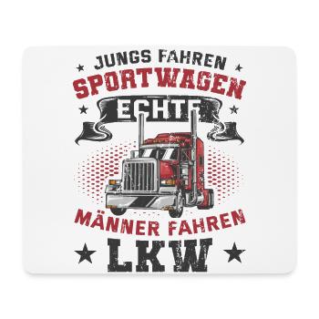 Lastwagen Fernfahrer - Echte Männer Fahren LKW - Mousepad (Querformat) - Weiß - Vorne