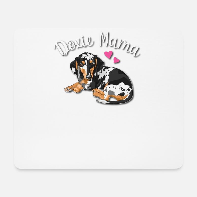 Tigerdackel - Mousepad (Querformat) - Weiß