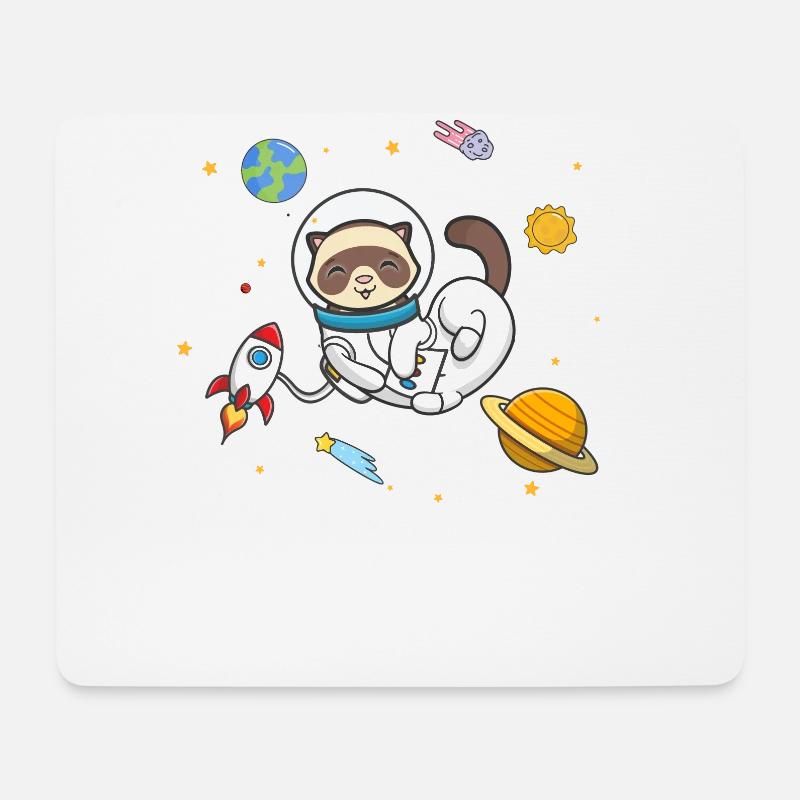 Frettchen - Mousepad (Querformat) - Weiß