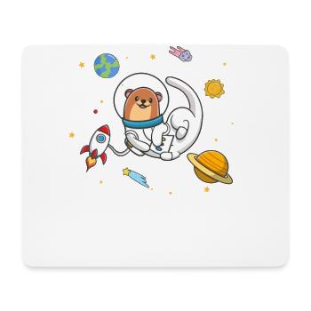 Seeotter - Mousepad (Querformat) - Weiß - Vorne