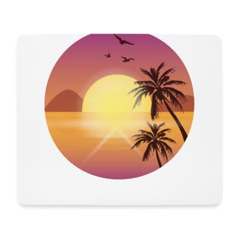 Vacances sous les palmiers, envie de voyager et envie de voyager - Tapis de souris (format paysage) - blanc - Devant