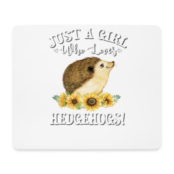 Igel - Mousepad (Querformat) - Weiß - Vorne