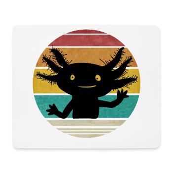 Axolotl Retro Amphibians Art Gift Kids Teens - Mouse Pad (horizontal) - white - Front