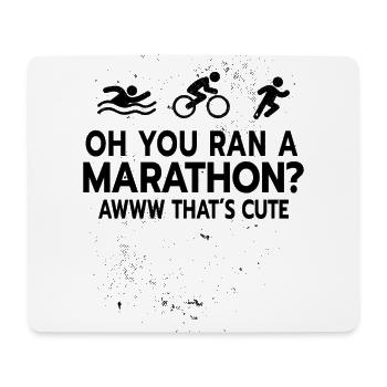 Triathlon Swim Bike Run Triathlete Sport Gift - Mouse Pad (horizontal) - white - Front