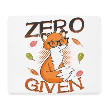 Hipster Fox Zero Fox Given - Mouse Pad (horizontal) - white - Front