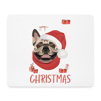 French Bulldog Christmas - Mouse Pad (horizontal) - white - Front