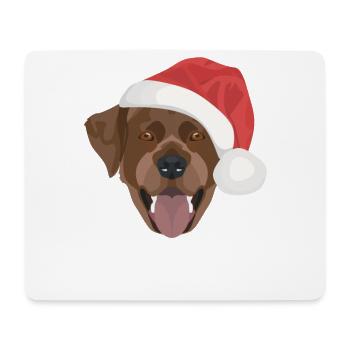 Noël du Labrador - Tapis de souris (format paysage) - blanc - Devant