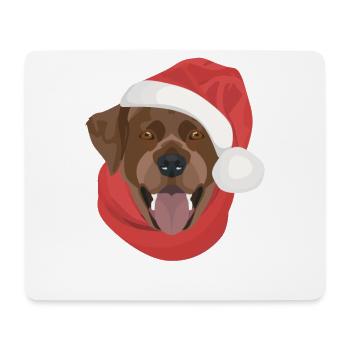 Noël du Labrador - Tapis de souris (format paysage) - blanc - Devant