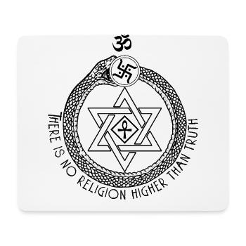 No Religion Higher Than Truth Theosophical T-Shirt - Mouse Pad (horizontal) - white - Front