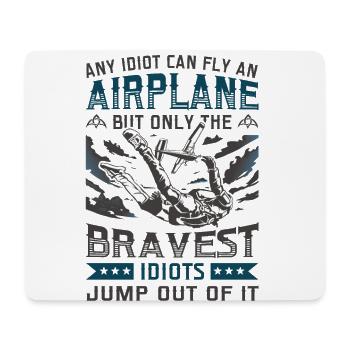 Sprung aus einem Flugzeug Skydiving - Mousepad (Querformat) - Weiß - Vorne