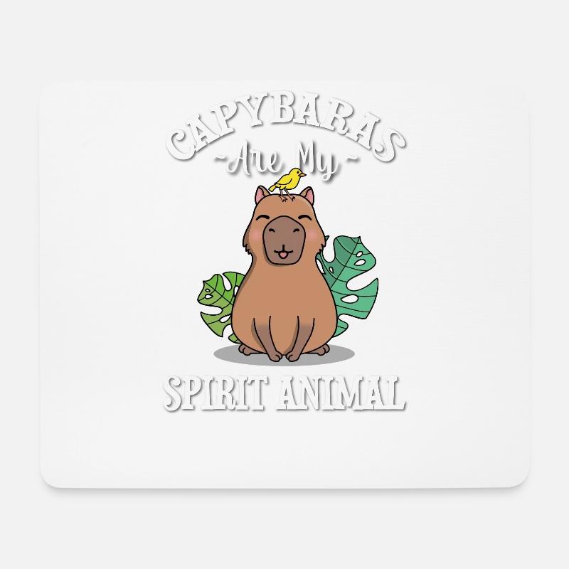 Capybara - Mousepad (Querformat) - Weiß