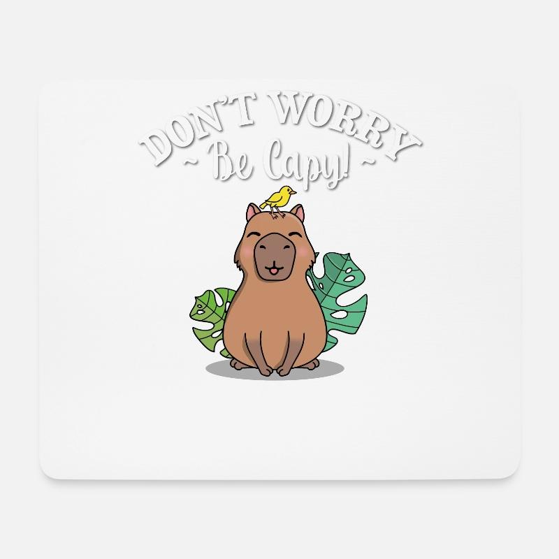 Capybara - Mousepad (Querformat) - Weiß