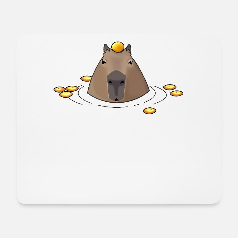Capybara - Mousepad (Querformat) - Weiß