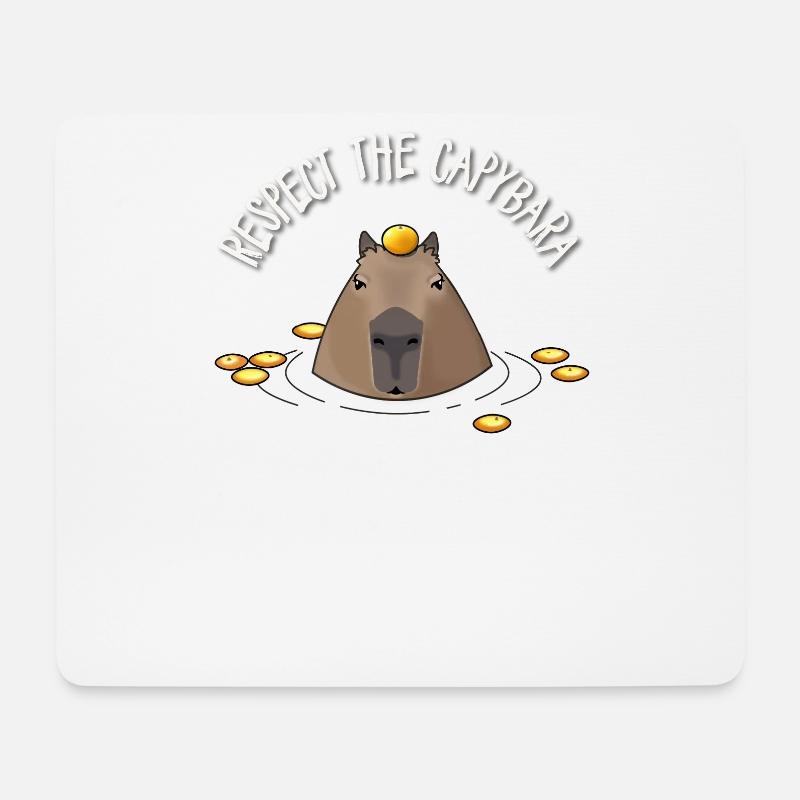 Capybara - Mousepad (Querformat) - Weiß