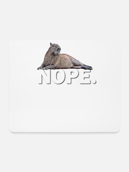Capybara - Mousepad (Querformat) - Weiß