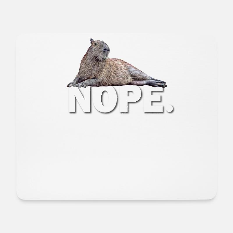 Capybara - Mousepad (Querformat) - Weiß