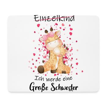 Einzelkind Tochter Ich Werde Große Schwester 2022 - Mousepad (Querformat) - Weiß - Vorne