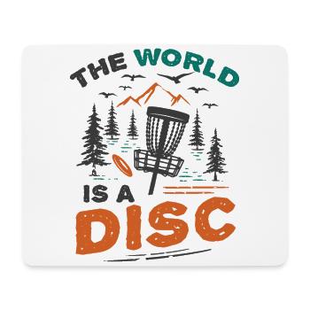 The World Is A Disc Golf Frisbee - Mouse Pad (horizontal) - white - Front
