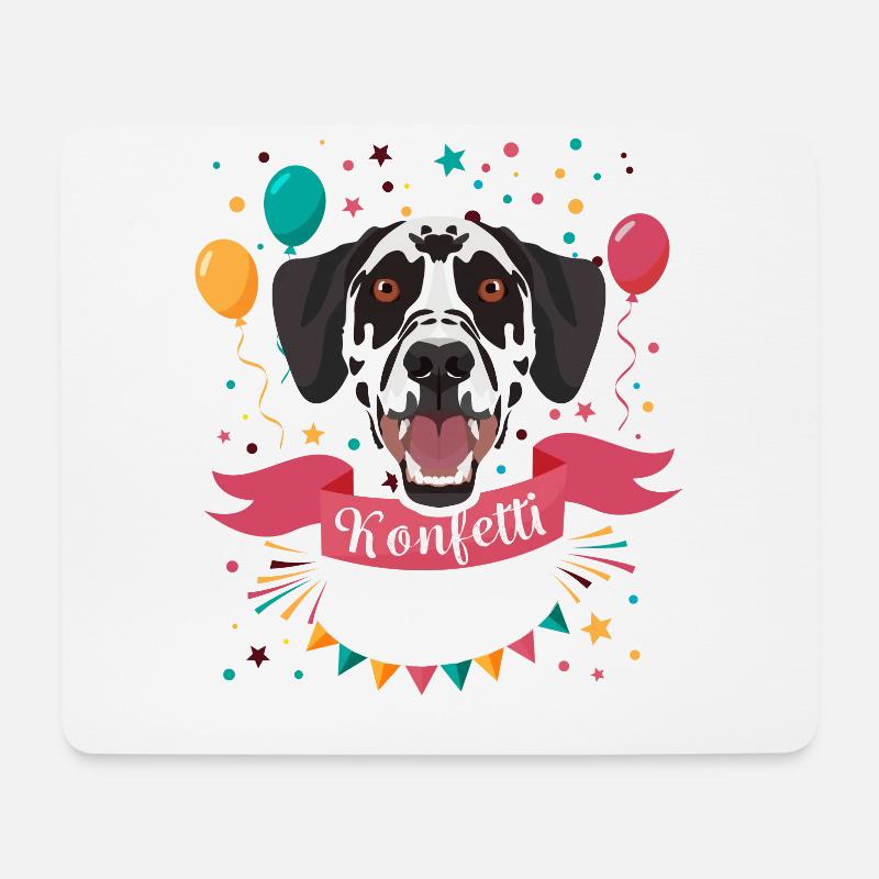 Dalmatiner Karneval Fasching - Mousepad (Querformat) - Weiß